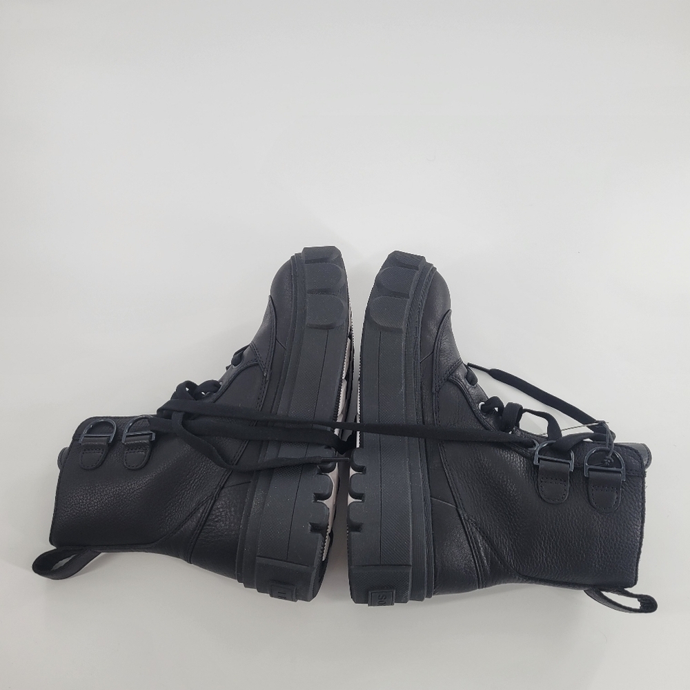 Sorel Caribou Boot Lace Up Black Leather Rubber Size 8 New - Picture 6 of 7